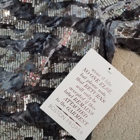 NWT Boston Proper sequin & velvet dress sz 12 - Picture 4 of 4